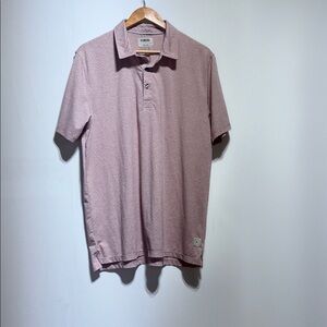 Linksoul Tempus Figit pink polkadot polo shirt men’s size large